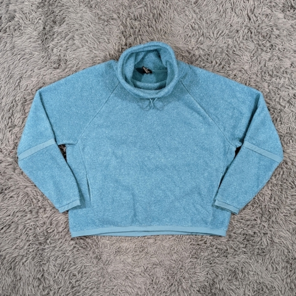 Nike Sweater Women's XL Teal Cowl Neck Pullover Fleece